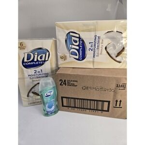 Discontinued Dial Coconut Milk 2-in-1 Antibacterial soap Lot Plus a Case of Body